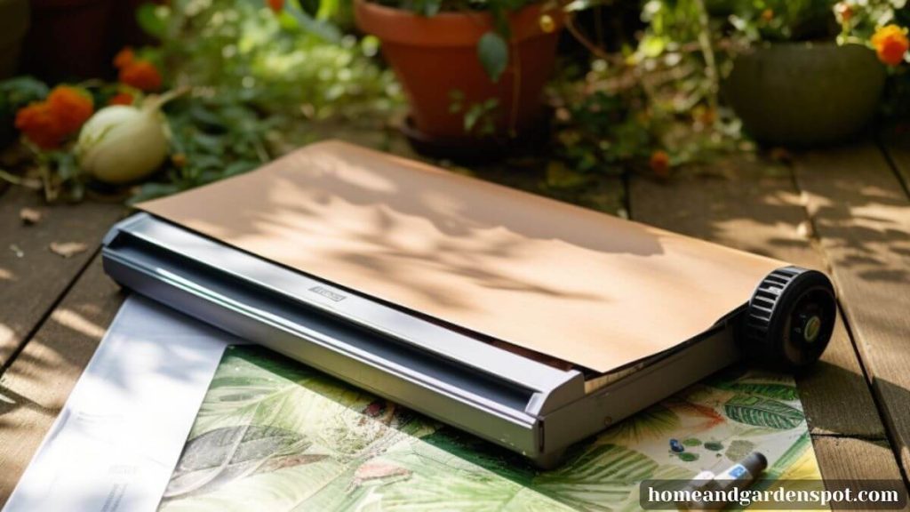 rotary paper trimmer used in shredding cardboard for composting