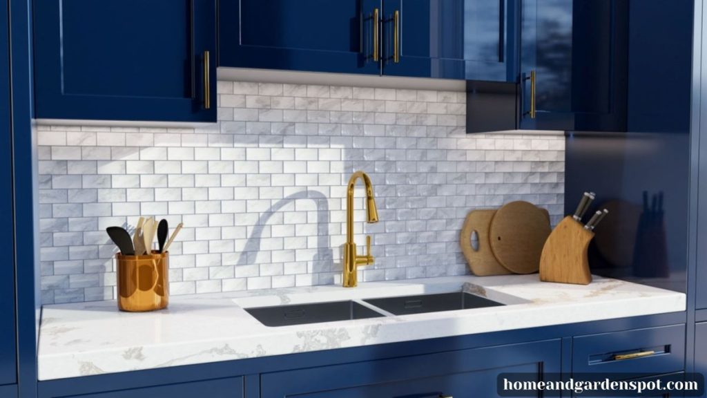 mirrored backsplash 