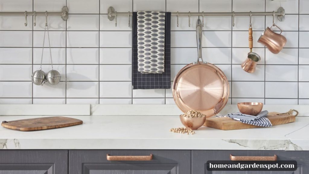 racks used in a small kitchen